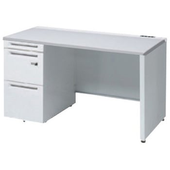 アドバンス 左片袖 中央引出し無 コンセント対応 ダイヤル錠タイプ パネル脚 オカムラ(岡村製作所)