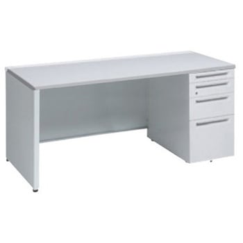 アドバンス 右片袖4段 中央引出し無 標準タイプ パネル脚 オカムラ(岡村製作所)