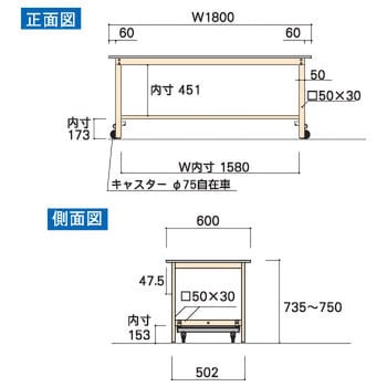 ワークテーブル(ワンタッチ移動タイプ)