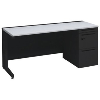 アドバンス 右片袖 中央引出し無 コンセント対応 ダイヤル錠タイプ L脚 オカムラ(岡村製作所)