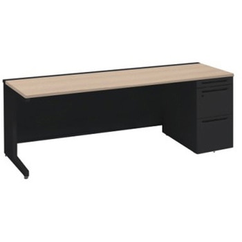 アドバンス 右片袖 中央引出し無 標準タイプ L脚 オカムラ(岡村製作所)