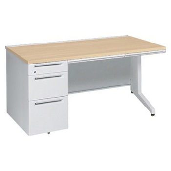 アドバンス 左片袖3段B5 中央引出し付(A3対応) コンセント対応タイプ L脚 オカムラ(岡村製作所)