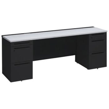 アドバンス 両袖机 3段B5 中央引出し無 コンセント対応タイプ オカムラ(岡村製作所)