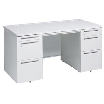 アドバンス 両袖机 3段B5 中央引出し付(A3対応) スタンダードタイプ オカムラ(岡村製作所)