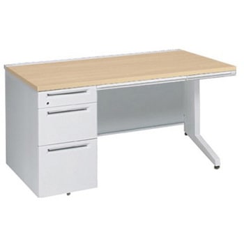 アドバンス 左片袖3段B5 中央引出し付(A3対応) コンセント対応タイプ L脚 オカムラ(岡村製作所)