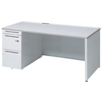 アドバンス 左片袖 中央引出し無 コンセント対応 ダイヤル錠タイプ パネル脚 オカムラ(岡村製作所)