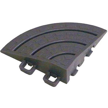 ブラシマットD グレー コーナー 75×75mm ミヅシマ工業
