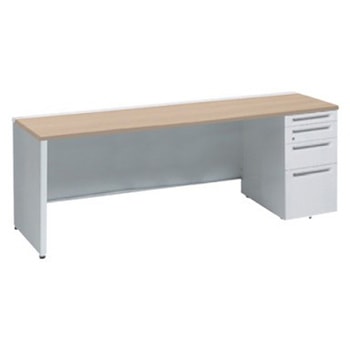 アドバンス 右片袖4段 中央引出し無 標準タイプ パネル脚 オカムラ(岡村製作所)