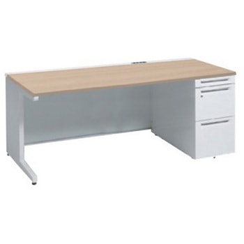 アドバンス 右片袖 中央引出し無 コンセント対応タイプ L脚 オカムラ(岡村製作所)