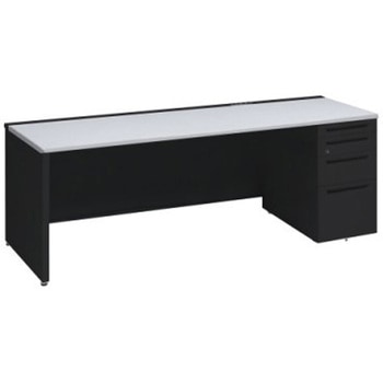 アドバンス 右片袖4段 中央引出し無 コンセント対応タイプ パネル脚 オカムラ(岡村製作所)