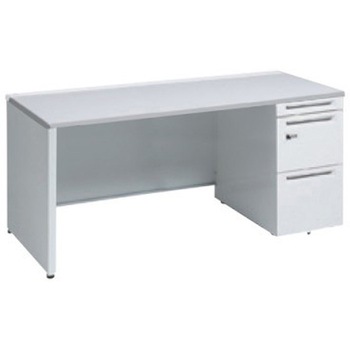 アドバンス 右片袖 中央引出し無 スタンダード ダイヤル錠タイプ パネル脚 オカムラ(岡村製作所)