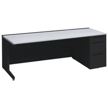 アドバンス 右片袖3段B5 中央引出し無 コンセント対応タイプ L脚 オカムラ(岡村製作所)