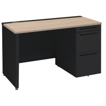 アドバンス 右片袖 中央引出し無 コンセント対応タイプ パネル脚 オカムラ(岡村製作所)