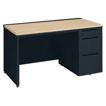 アドバンス 右片袖3段B5 中央引出し付(A3対応) 標準タイプ パネル脚 オカムラ(岡村製作所)