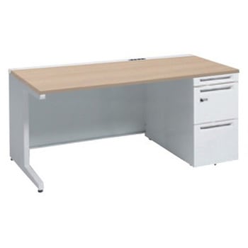 アドバンス 右片袖 中央引出し無 コンセント対応 ダイヤル錠タイプ L脚 オカムラ(岡村製作所)