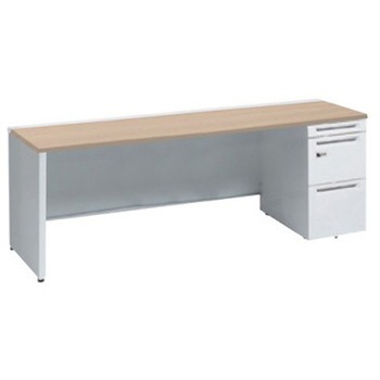 アドバンス 右片袖 中央引出し無 スタンダード ダイヤル錠タイプ パネル脚 オカムラ(岡村製作所)