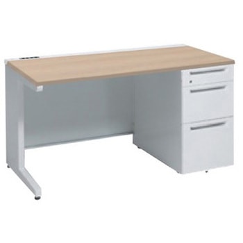 アドバンス 右片袖3段B5 中央引出し無 コンセント対応タイプ L脚 オカムラ(岡村製作所)