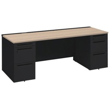 アドバンス 両袖机 3段B5 中央引出し無 コンセント対応タイプ オカムラ(岡村製作所)