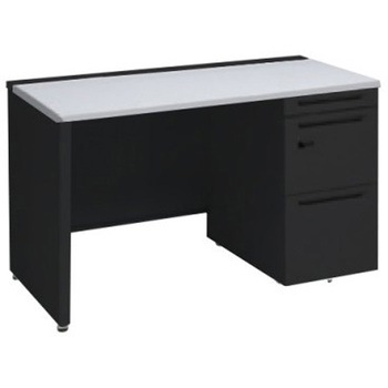 アドバンス 右片袖 中央引出し無 スタンダード ダイヤル錠タイプ パネル脚 オカムラ(岡村製作所)