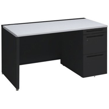 アドバンス 右片袖 中央引出し無 コンセント対応タイプ パネル脚 オカムラ(岡村製作所)