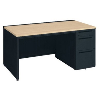 アドバンス 右片袖3段B5 中央引出し付(A3対応) コンセント対応タイプ パネル脚 オカムラ(岡村製作所)