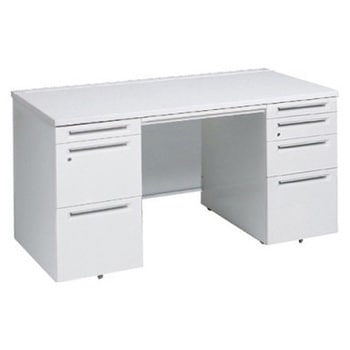 アドバンス 両袖机 4段 中央引出し付(A3対応) スタンダードタイプ オカムラ(岡村製作所)