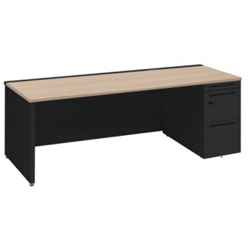 アドバンス 右片袖 中央引出し無 コンセント対応 ダイヤル錠タイプ パネル脚 オカムラ(岡村製作所)