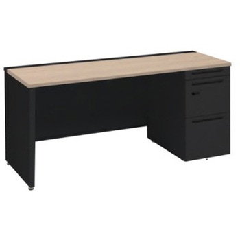 アドバンス 右片袖 中央引出し無 スタンダード ダイヤル錠タイプ パネル脚 オカムラ(岡村製作所)