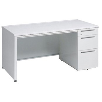 アドバンス 右片袖3段B5 中央引出し付(A3対応) コンセント対応タイプ パネル脚 オカムラ(岡村製作所)