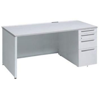 アドバンス 右片袖4段 中央引出し無 コンセント対応タイプ パネル脚 オカムラ(岡村製作所)