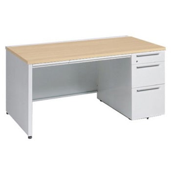 アドバンス 右片袖3段B5 中央引出し付(A3対応) 標準タイプ パネル脚 オカムラ(岡村製作所)