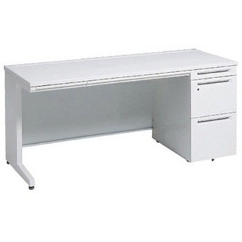 アドバンス 右片袖 中央引出し付(A3対応) コンセント対応タイプ L脚 オカムラ(岡村製作所)