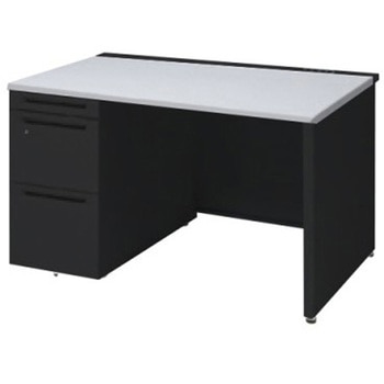 アドバンス 左片袖 中央引出し無 コンセント対応タイプ パネル脚 オカムラ(岡村製作所)