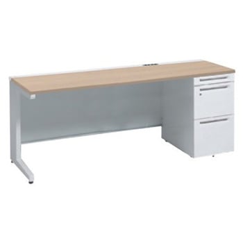 アドバンス 右片袖 中央引出し無 コンセント対応タイプ L脚 オカムラ(岡村製作所)