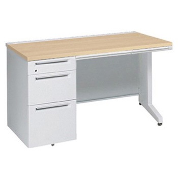 アドバンス 左片袖3段B5 中央引出し付(A3対応) コンセント対応タイプ L脚 オカムラ(岡村製作所)