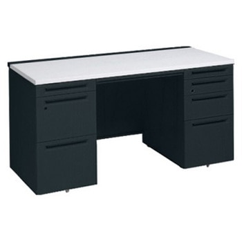 アドバンス 両袖机 4段 中央引出し付(A3対応) コンセント対応タイプ オカムラ(岡村製作所)