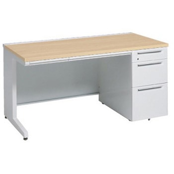 アドバンス 右片袖3段B5 中央引出し付(A3対応) コンセント対応タイプ L脚 オカムラ(岡村製作所)