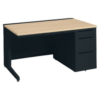 アドバンス 右片袖3段B5 中央引出し付(A3対応) コンセント対応タイプ L脚 オカムラ(岡村製作所)