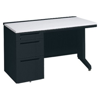 アドバンス 左片袖3段B5 中央引出し付(A3対応) コンセント対応タイプ L脚 オカムラ(岡村製作所)