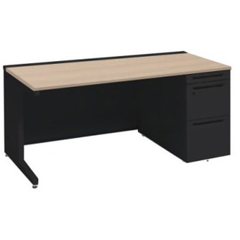 アドバンス 右片袖 中央引出し無 標準タイプ L脚 オカムラ(岡村製作所)