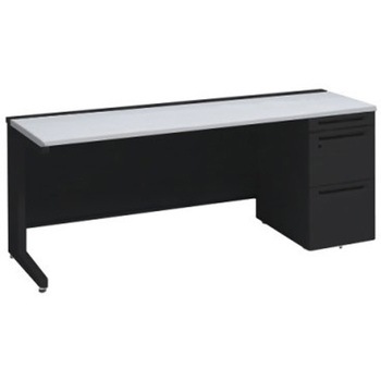 アドバンス 右片袖 中央引出し無 標準タイプ L脚 オカムラ(岡村製作所)