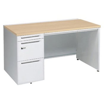 アドバンス 左片袖 中央引出し付(A3対応) コンセント対応タイプ ダイヤル錠タイプ パネル脚 オカムラ(岡村製作所)