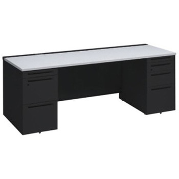 アドバンス 両袖机 4段 中央引出し無 コンセント対応タイプ オカムラ(岡村製作所)