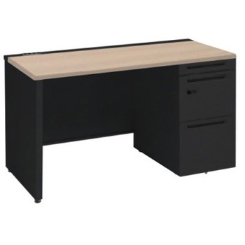 アドバンス 右片袖 中央引出し無 コンセント対応 ダイヤル錠タイプ パネル脚 オカムラ(岡村製作所)