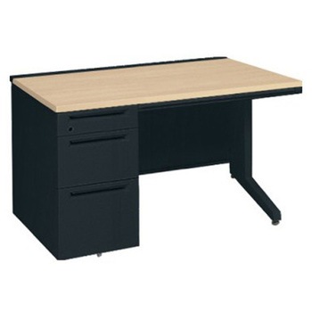 アドバンス 左片袖3段B5 中央引出し付(A3対応) コンセント対応タイプ L脚 オカムラ(岡村製作所)