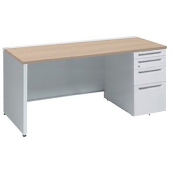 アドバンス 右片袖4段 中央引出し無 標準タイプ パネル脚 オカムラ(岡村製作所)