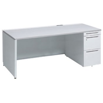 アドバンス 右片袖 中央引出し無 コンセント対応タイプ パネル脚 オカムラ(岡村製作所)