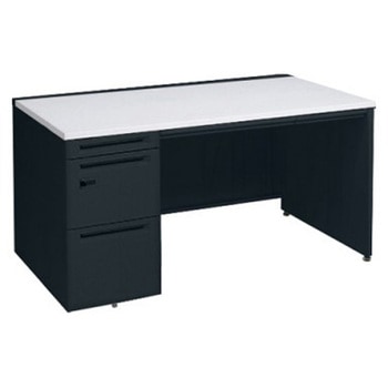 アドバンス 左片袖 中央引出し付(A3対応) コンセント対応タイプ ダイヤル錠タイプ パネル脚 オカムラ(岡村製作所)