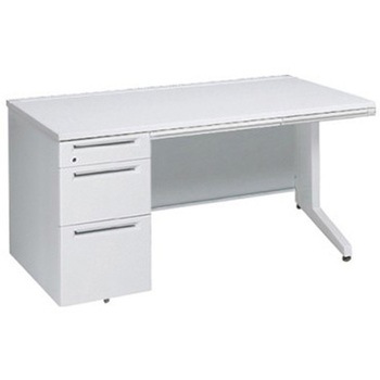 アドバンス 左片袖3段B5 中央引出し付(A3対応) コンセント対応タイプ L脚 オカムラ(岡村製作所)