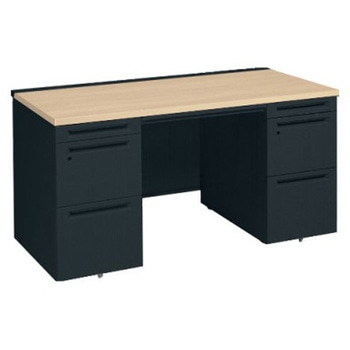 アドバンス 両袖机 中央引出し付(A3対応) コンセント対応タイプ オカムラ(岡村製作所)